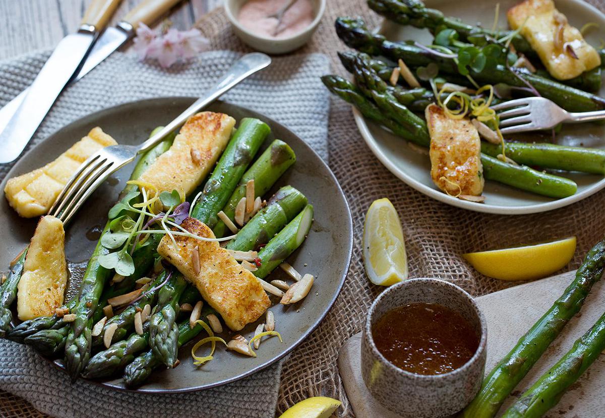 Halloumi and Asparagus Salad Recipe Viva